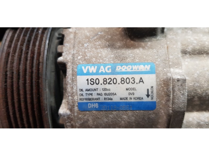 Recambio de compresor aire acondicionado para seat mii (kf1) reference referencia OEM IAM 1S0820803A  