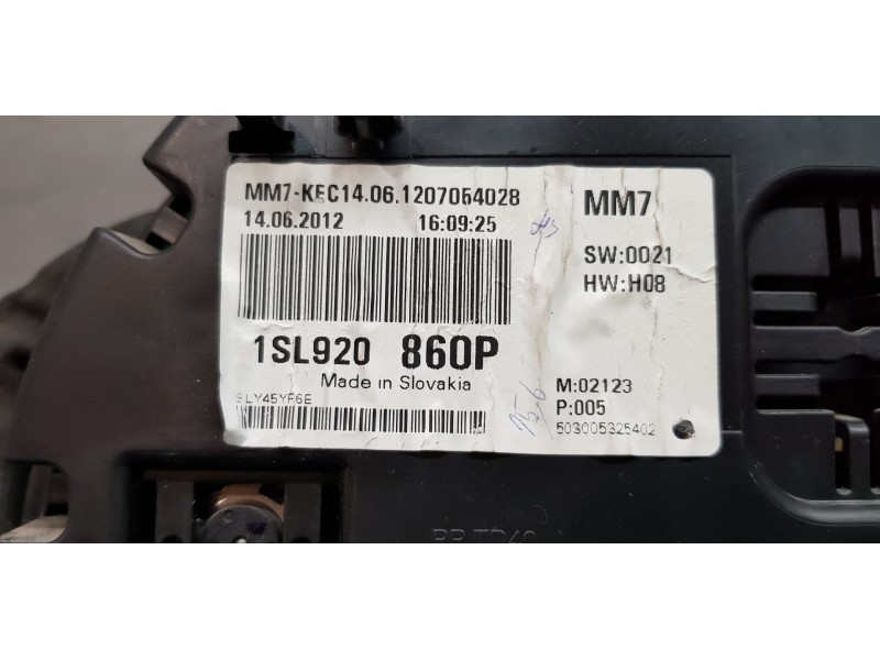 Recambio de cuadro instrumentos para seat mii (kf1) reference referencia OEM IAM 1SL920860P  