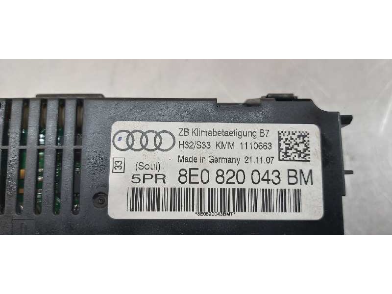 Recambio de mando climatizador para audi a4 avant (8e) 2.0 tdi (dpf) (125kw) referencia OEM IAM 8E0820043BM  