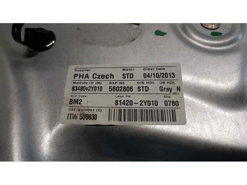 Recambio de elevalunas trasero derecho para hyundai ix35 comfort 2wd referencia OEM IAM   