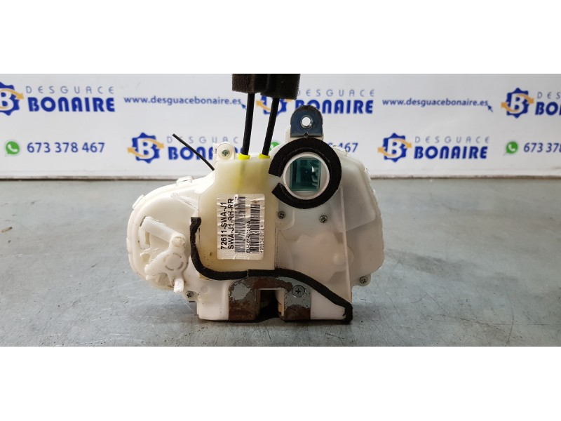 Recambio de cerradura puerta trasera derecha para honda cr-v (re) executive referencia OEM IAM 72611SWAJ1  