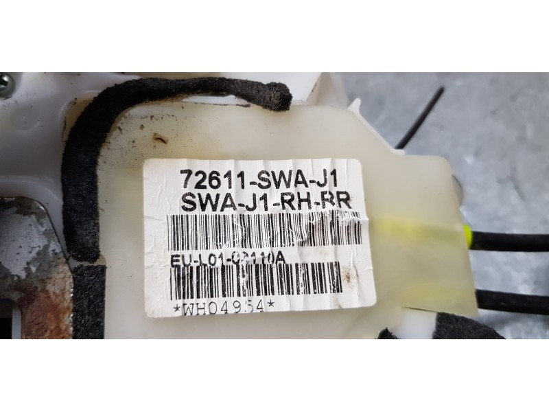 Recambio de cerradura puerta trasera derecha para honda cr-v (re) executive referencia OEM IAM 72611SWAJ1  