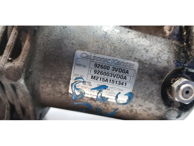 Recambio de compresor aire acondicionado para nissan juke (f15) acenta referencia OEM IAM 926003VD0A   Recambio de compresor aire acondicionado para nissan juke (f15) acenta referencia OEM IAM 926003VD0A