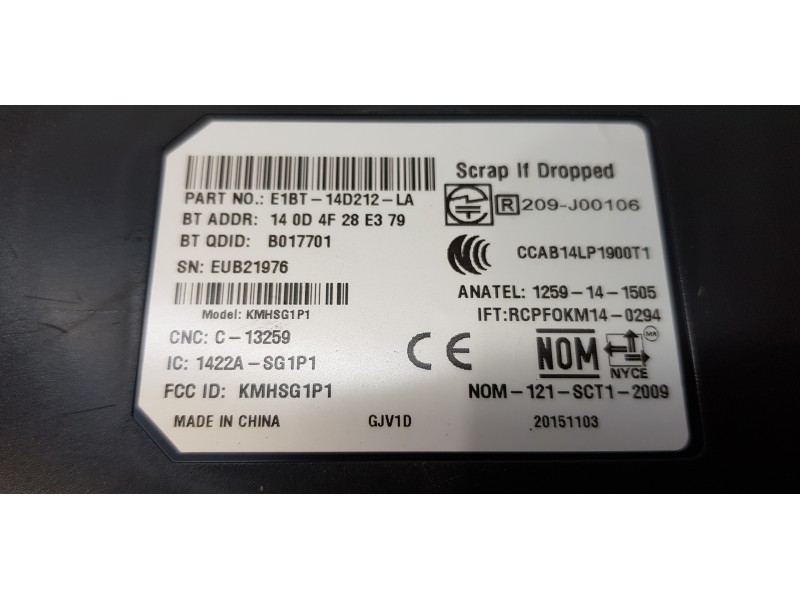 Recambio de modulo electronico para ford ecosport trend referencia OEM IAM E1BT14D212LA   Recambio de modulo electronico para ford ecosport trend referencia OEM IAM E1BT14D212LA